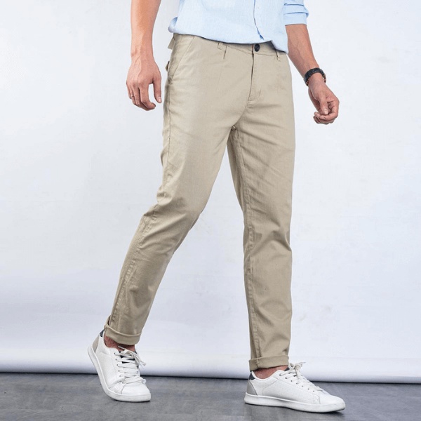 Quần Kaki Nam Màu Vàng Kem Cao Cấp KC-05 Quần kaki dáng đứng Hàn Quốc chất vải cotton co giãn - DOKI