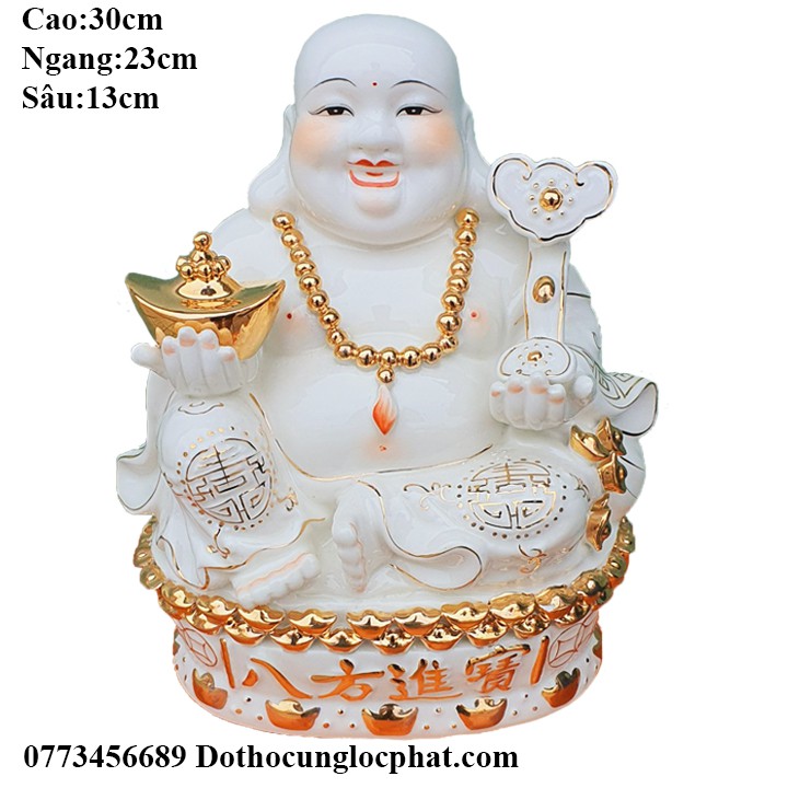 Tượng Phật Di Lạc Sứ Cao 30cm