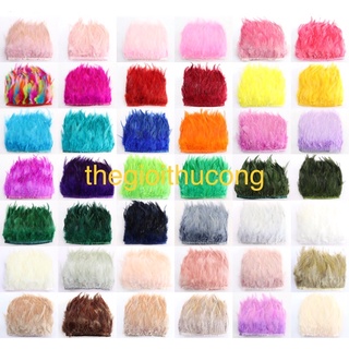 Dây ruy bang lông vũbán theo mét dài 20 màu sắc kt lông 10-15cm