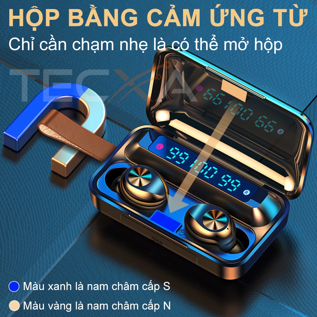 Tai nghe Bluetooth TWS AMOI F9 True Wireless phiên bản cao cấp cảm ứng kháng nước