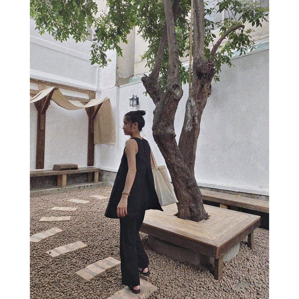 Áo kiểu xẻ lưng nút bọc nhiều màu chọn lựa - JIJI TOP | BigBuy360 - bigbuy360.vn