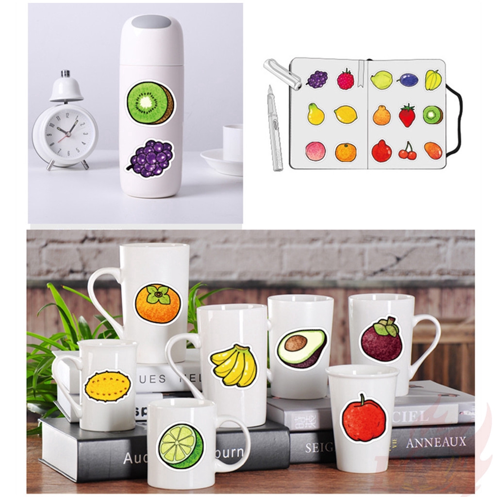 Set 40 miếng dán họa tiết trái cây trang trí đa năng