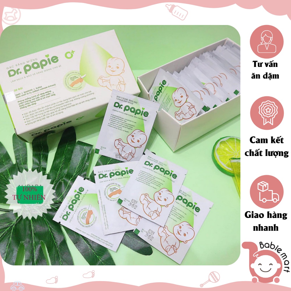 Gạc Rơ Lưỡi Dr Papie Vệ Sinh Răng Miệng Cho Bé BABIE MART ĐA TỐN