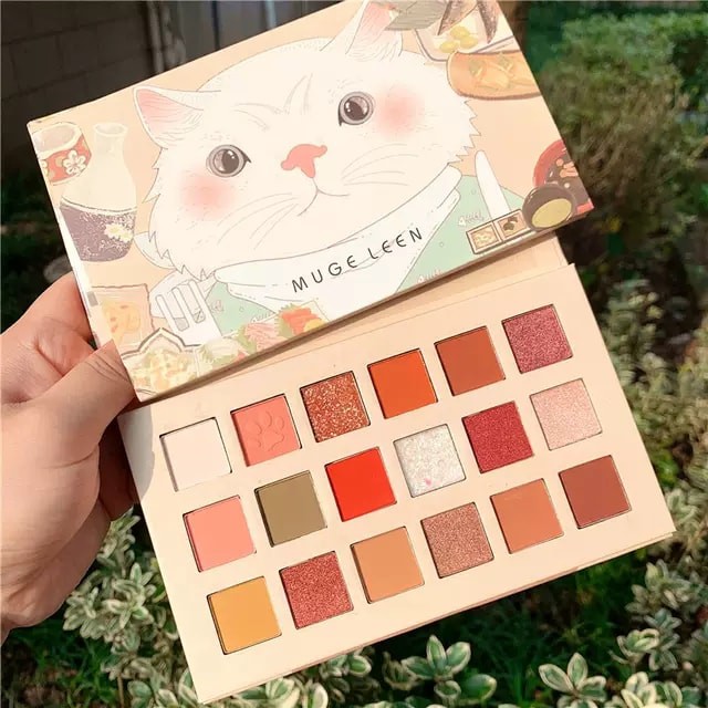 BẢNG MÀU MẮT 18 Ô MUGE LEEN HÌNH THỎ MÈO SIÊU XINH