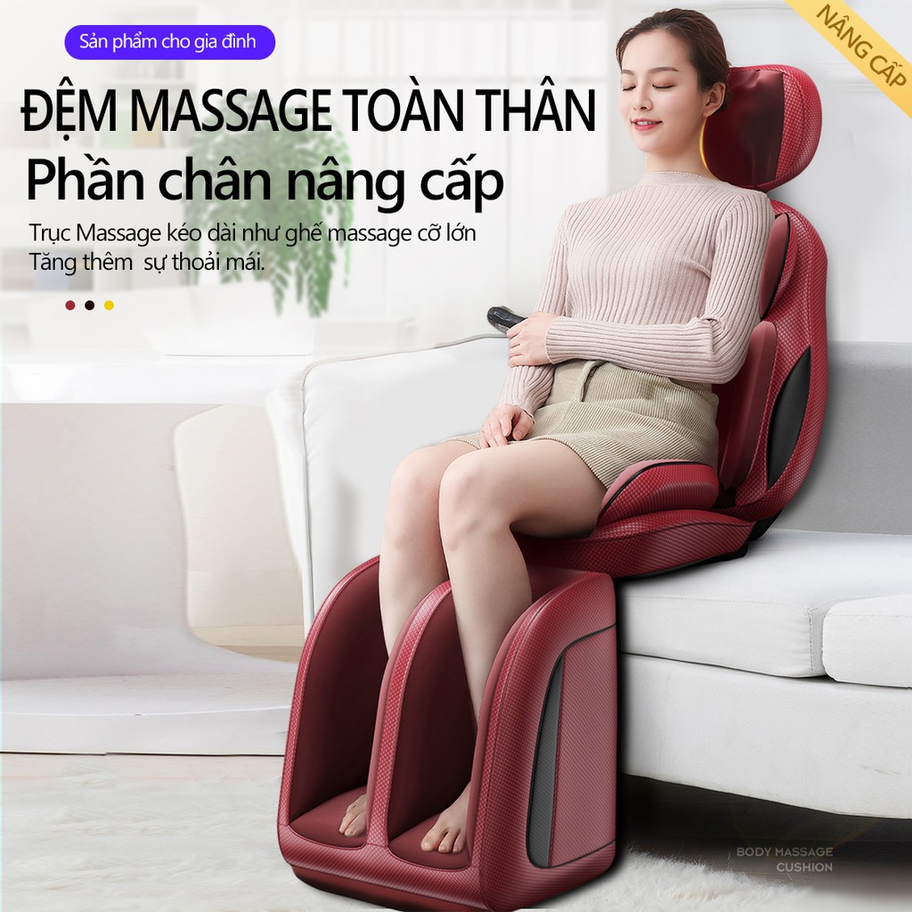 Ghế massage toàn thân, Ghế đệm massage toàn thân rung đa năng,  massage vai gáy,lưng, toàn thân gia dụng dành cho