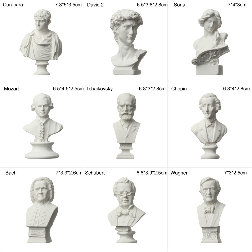 JUNE Nordic Plaster Statue Desktop Ornament Famous Sculpture Gypsum Bust Portraits Celebrities Home Decor Drawing Practice Mini Figurine Crafts Greek Mythology