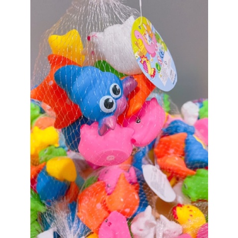 Đồ chơi thú chip chip thả bồn tắm đáng yêu cho bé - túi 10 con