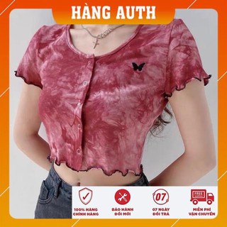 Áo croptop màu loang