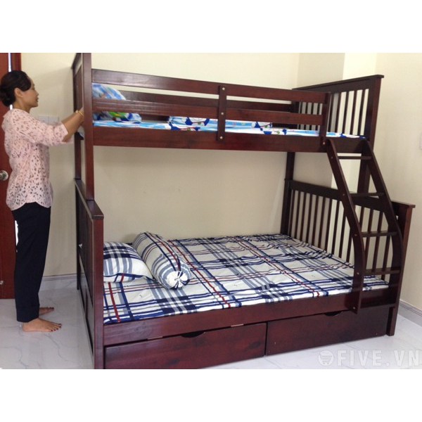 Giường 2 Tầng K.Bed Gỗ Tự Nhiên, Tối Ưu Diện Tích, Người Lớn Sử Dụng Được