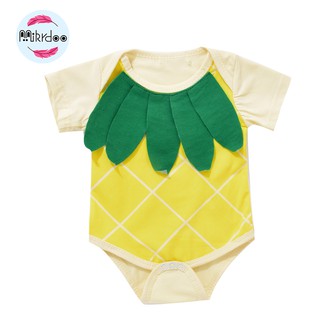 Áo Liền Quần Mikrdoo Hình Quả Dứa Cho Các Bé Nhỏ Sơ Sinh