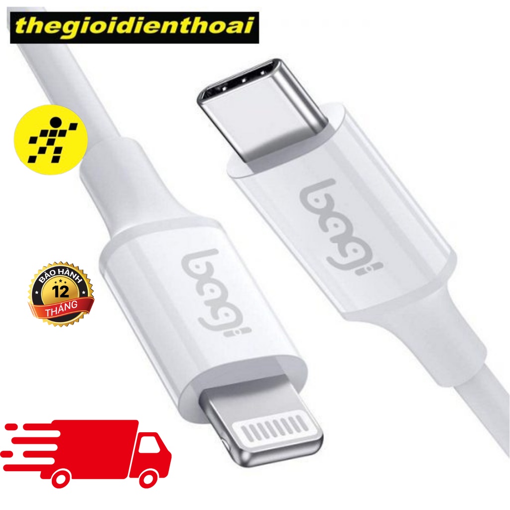 Cáp sạc cao cấp sạc siên nhạnh Bagi Type C to Lighting 100Cm (PD-i100) bảo hành 12 tháng lôi 1 đổi 1