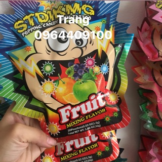 Sỉ dây 12 gói kẹo nổ hương trái cây thái lan