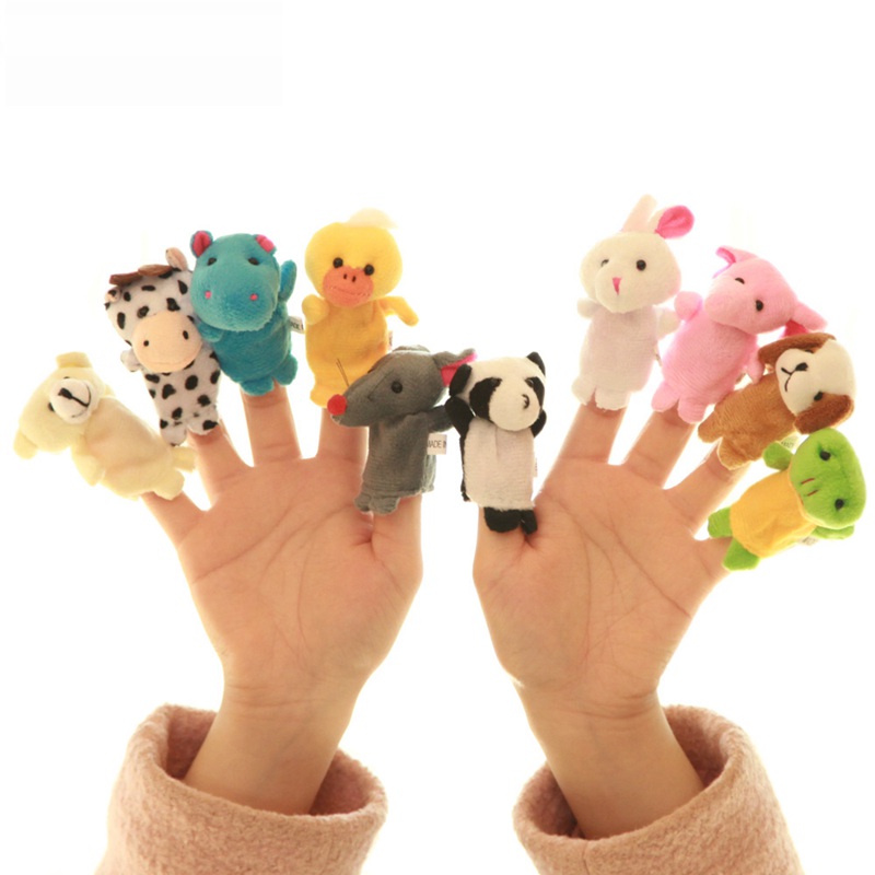 Set 10 Con Rối Ngón Tay Hình Động Vật Hoạt Hình Dễ Thương