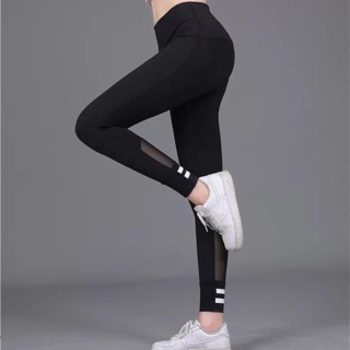 Quần legging lưới sọc cá tính