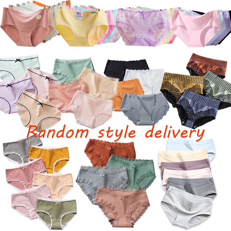 [Giao Hàng Ngẫu Nhiên] Quần Lót Cotton Màu Kẹo Thời Trang Một Kích Cỡ Cho Nữ