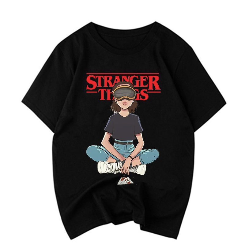 Áo Thun Tay Ngắn In Chữ Stranger Things 4 Thời Trang Cho Nam Nữ