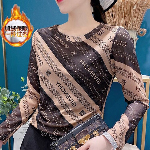 Áo Thun Nữ Dài Tay Cổ Tròn Thời Trang Hàn