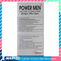 Hộp 3 chiếc Bao cao su Power Men Cá Ngưa Xám –Bcs cao cấp