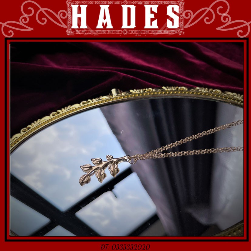 [Xả kho] Vòng cổ 2 tầng choker lá nguyệt quế - dây chuyền nữ chocker phụ kiện trang sức jewelry Hades.js