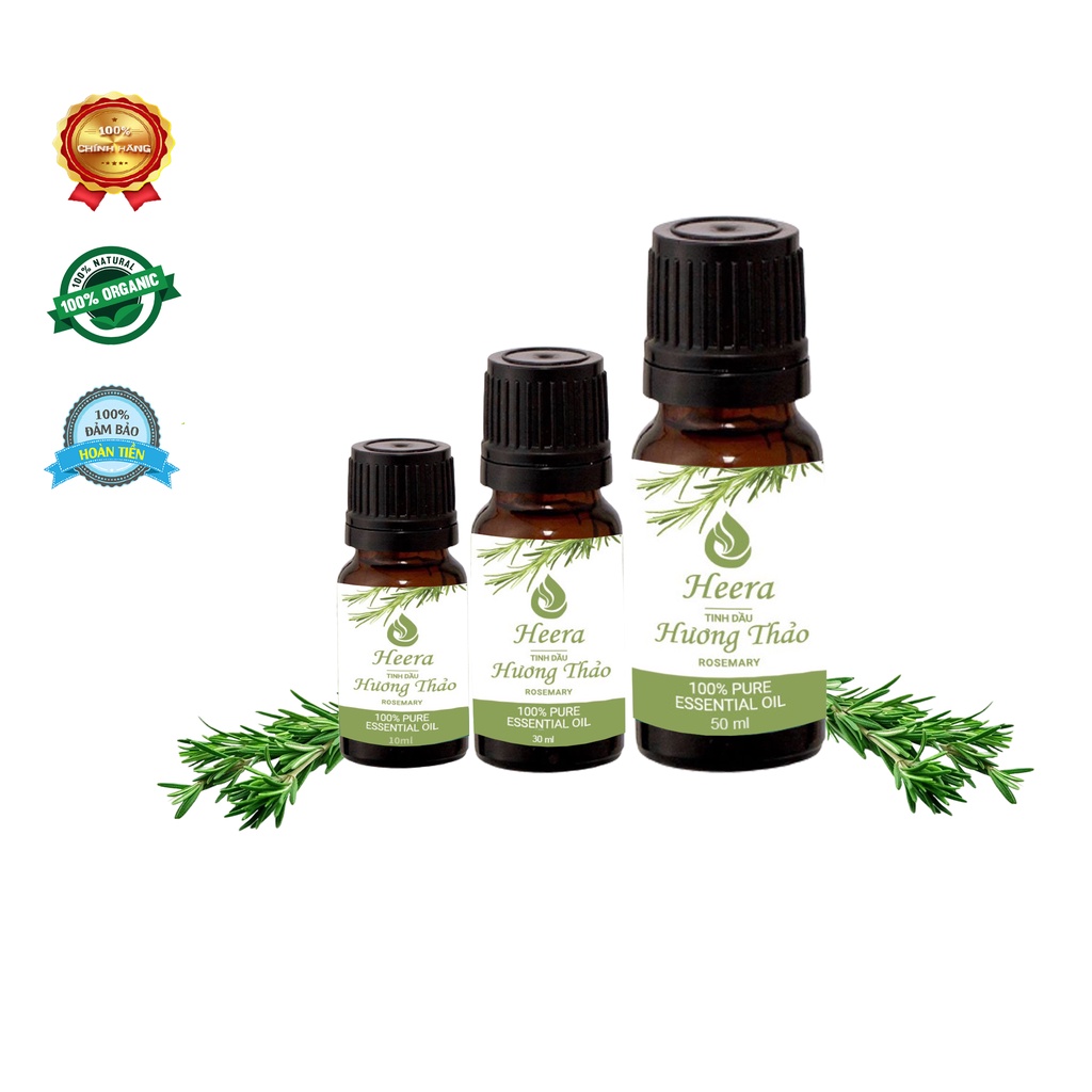Tinh dầu Hương thảo Heera, xuất sứ thiên nhiên không pha tạp chất, có giấy kiểm định COA