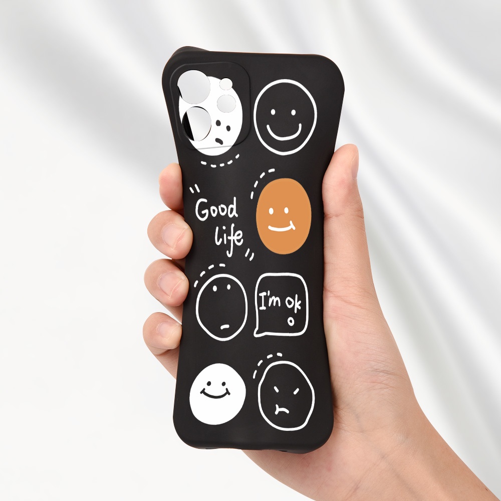 Ốp Điện Thoại Mềm Họa Tiết Mặt Cười Dễ Thương Dành Cho OPPO A16 A16S A93 A74 A54 A75 A79 A71 A37 A91 A33 F11 PRO F17 F19 F15 F5 #H091