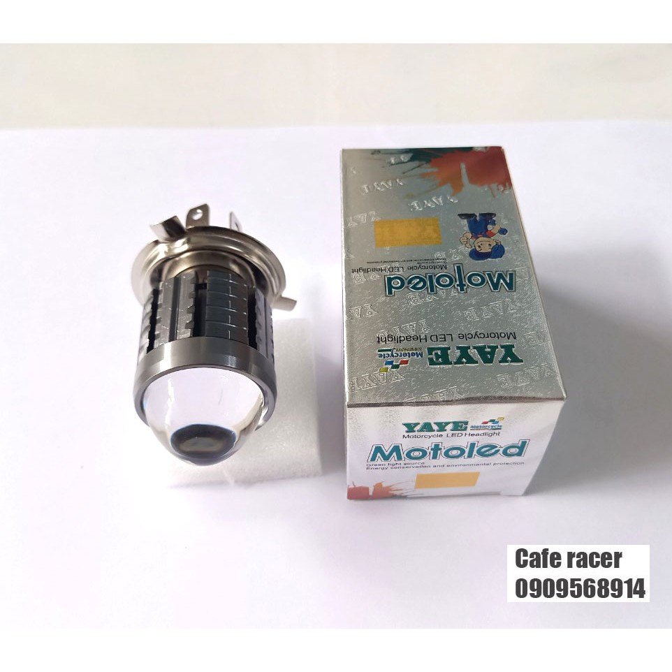 Đèn pha xe máy 2 chế độ vàng trắng bi cầu M5 M6 H4
