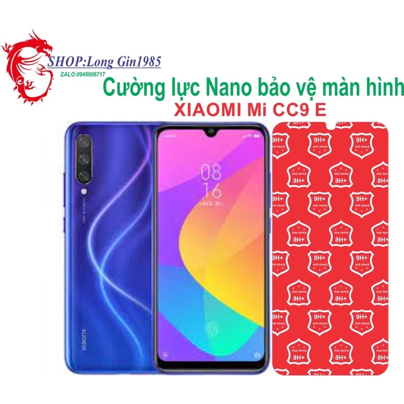 Xiaomi Mi CC9 E Cường lực Nano chống va đập chống trầy xước tốt