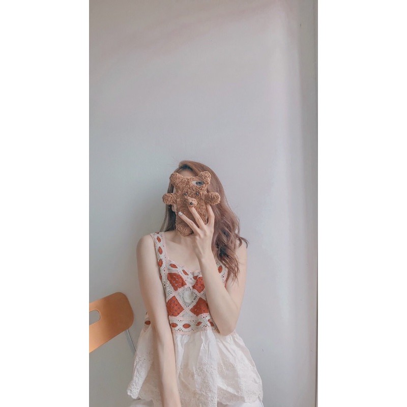 Áo 2 dây len đan thổ cẩm