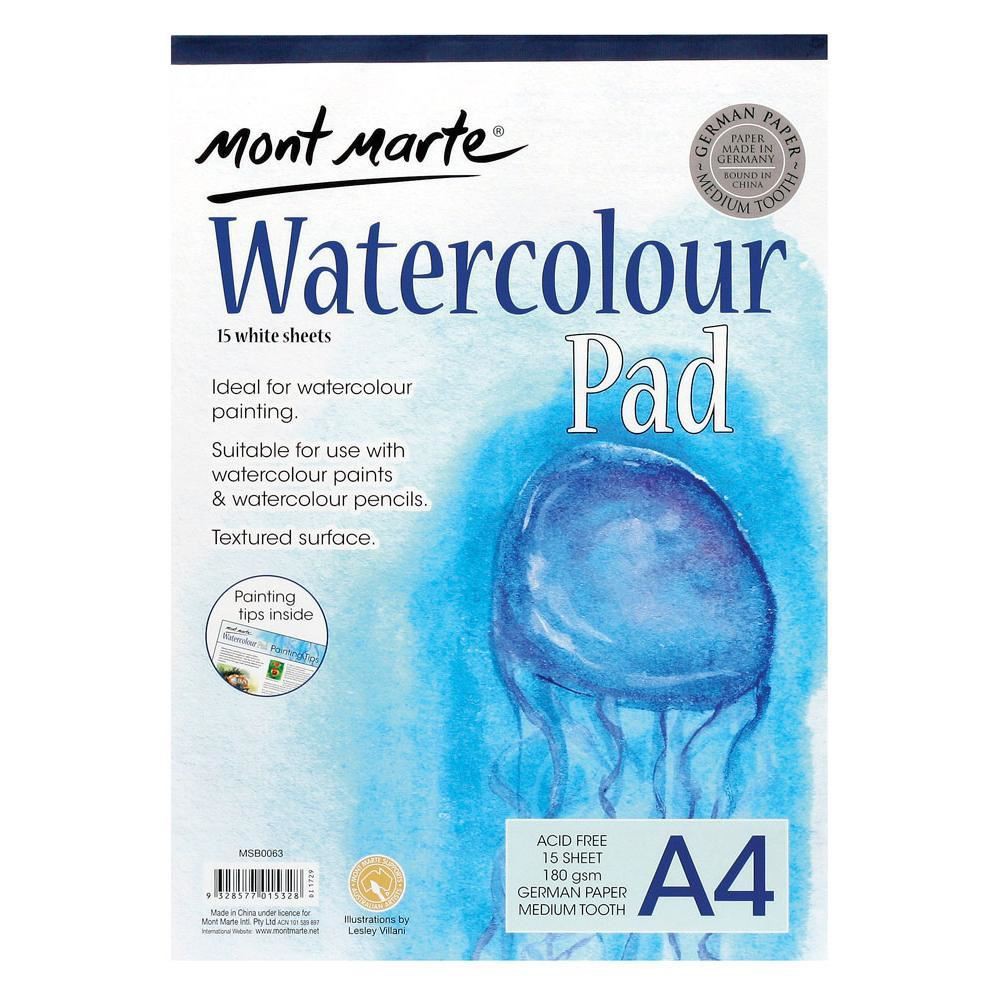 Sổ Vẽ Màu Nước WaterColour Pad Premium Mont Marte A5/A4/A3