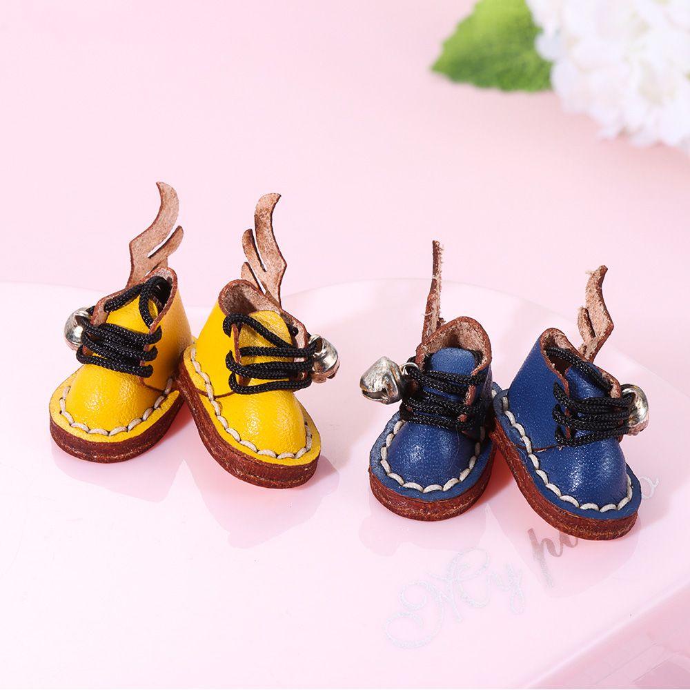 Giày Da Bò Thủ Công Dễ Thương Cho Búp Bê Tỉ Lệ 1 / 12