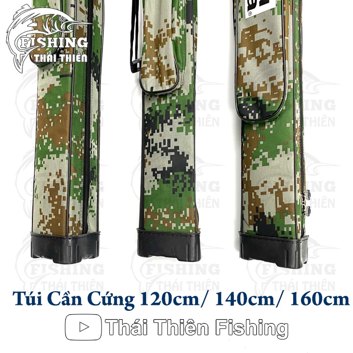 Túi Đựng Cần Câu Cá, Bao Cần Cứng Abu Camou Vân Lính Rằn Ri Cao Cấp Siêu Bền 120cm, 140cm, 160cm