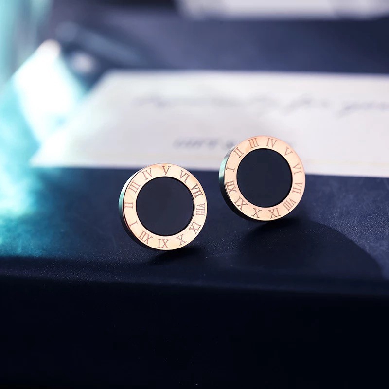 Khuyên Tai Mạ Vàng Hồng 18k Phong Cách Hàn Quốc