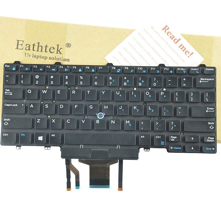 (KEYBOARD) BÀN PHÍM LAPTOP DELL LATITUDE E5450 dùng cho Latitude E5450 E5470 E7450 E7470 E7480 (CÓ NÚT CHUỘT TRÁI PHẢI)