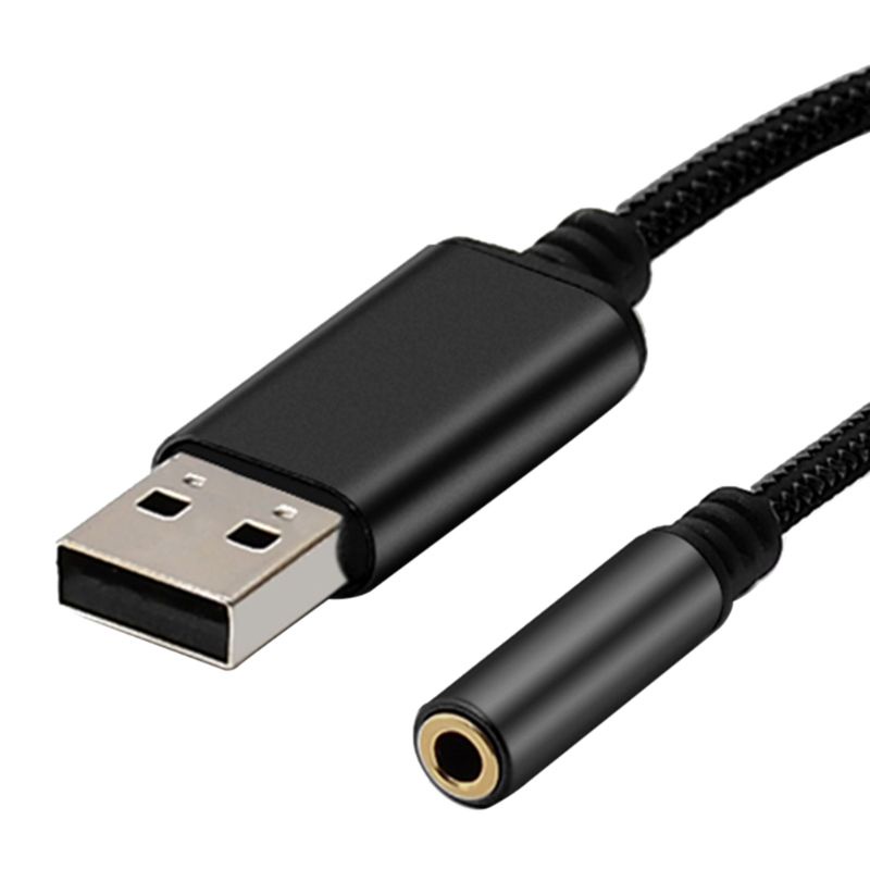 Cáp Chuyển Đổi Âm Thanh Usb Sang 3.5mm Dài 0.2m / 1m 2 Trong 1 Cho Tai Nghe Apple