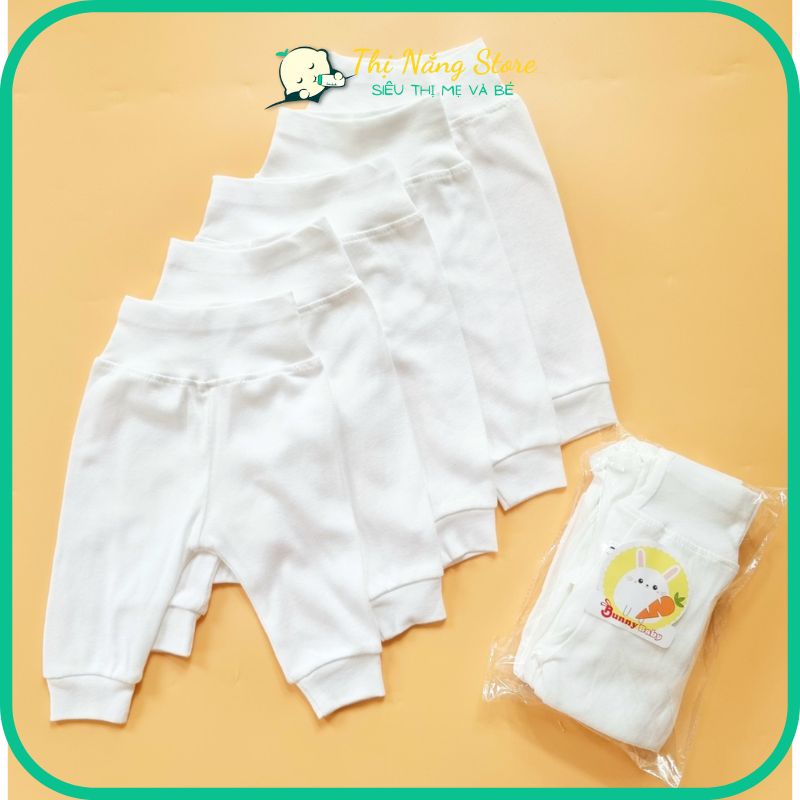 (MUA 4 TẶNG 1)Quần sơ sinh lưng cao giữ ấm bụng cho bé ngủ ngon, size 3-10 kg, Quần cotton cho bé sơ sinh Thị Nắng Store
