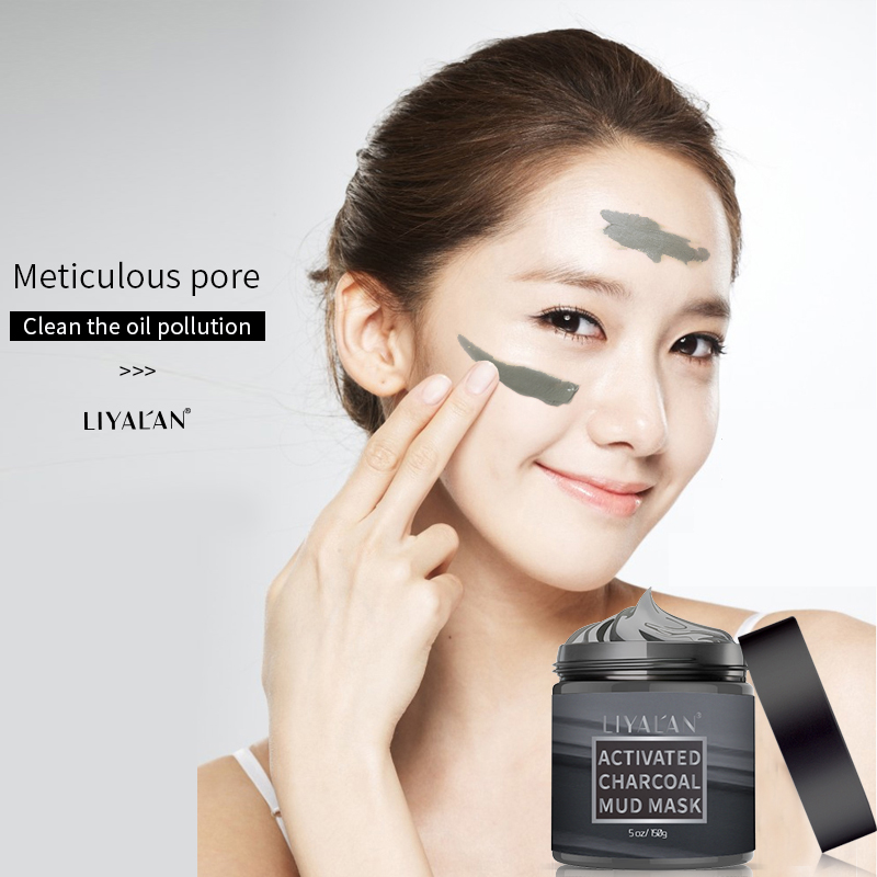 Mặt Nạ Đất Sét Chiết Xuất Từ Than Hoạt Tính LIYAL'AN Kiềm Dầu Làm Sạch Sâu 150g