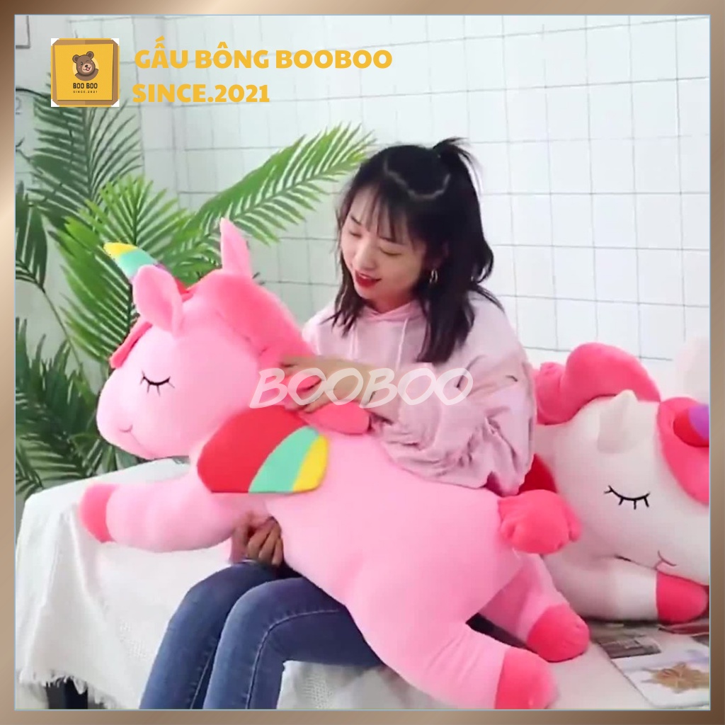 Gấu Bông Kì Lân - Gấu Ôm Ngựa Pony Dáng Nằm Dễ Thương -  gaubongbooboo
