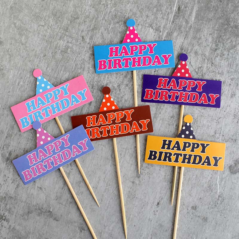 Phụ Kiện Cắm Trang Trí Bánh Kem Sinh Nhật / Lễ Tình Nhân Phong Cách Hàn Quốc ins i love you retro