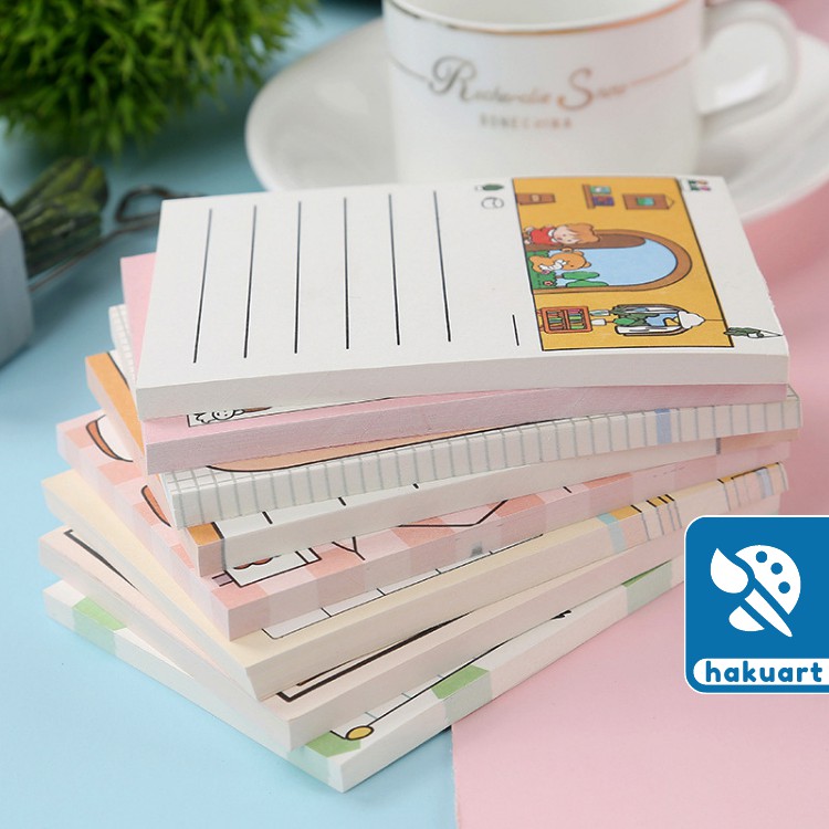 Giấy Note Nhiều Mẫu Hoạt Hình Dễ Thương - Họa Cụ Hakuart