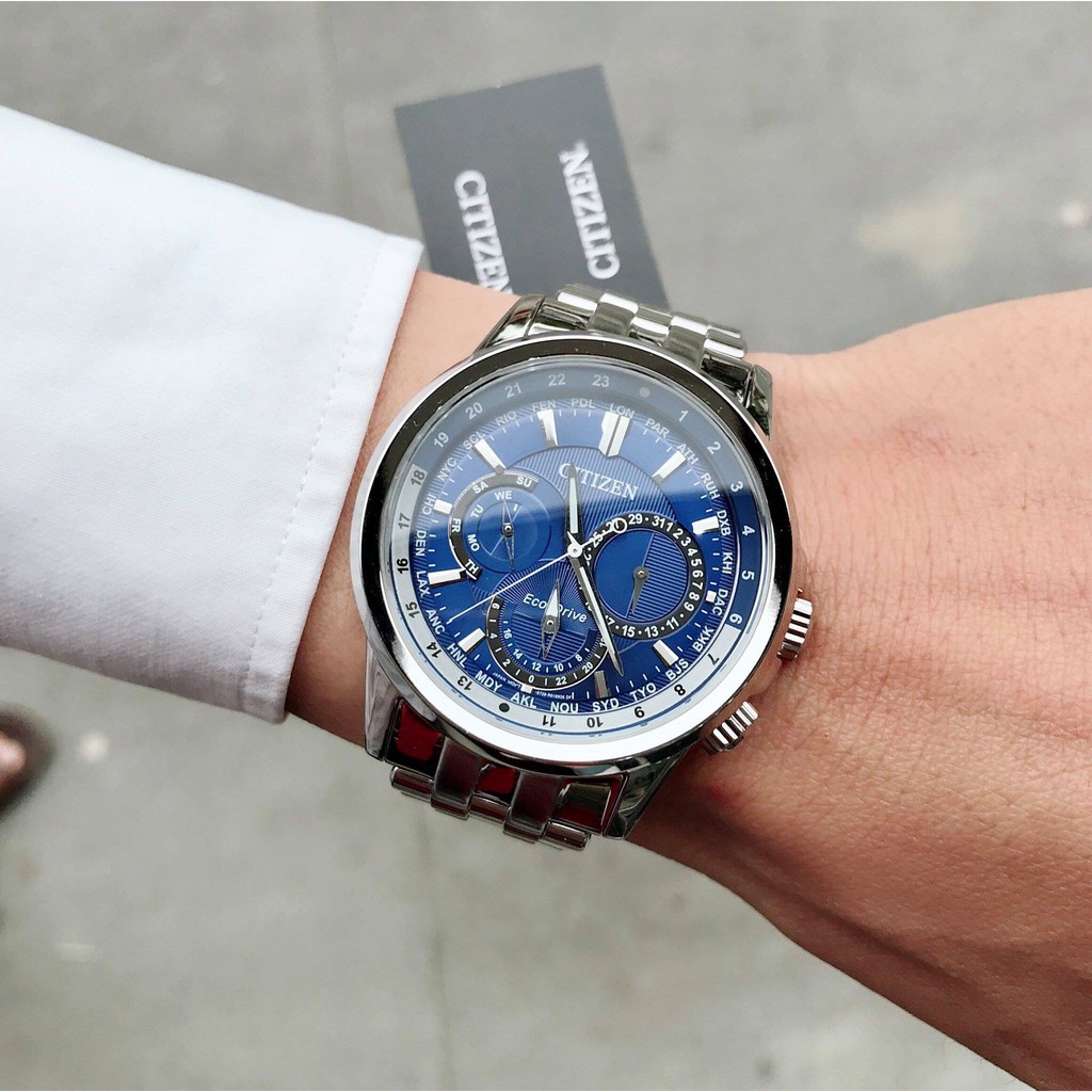 Đồng hồ nam chính hãng Citizen BU2021-51L máy Quartz Pin Eco Drive năng lượng mặt trời