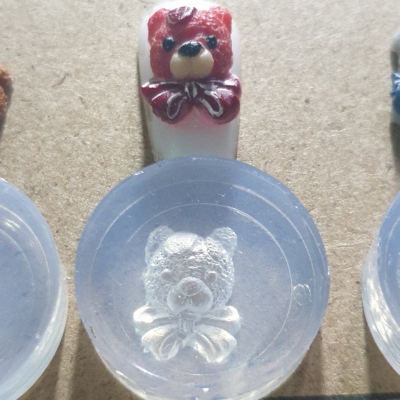 Khuôn charm gấu bột cho nail