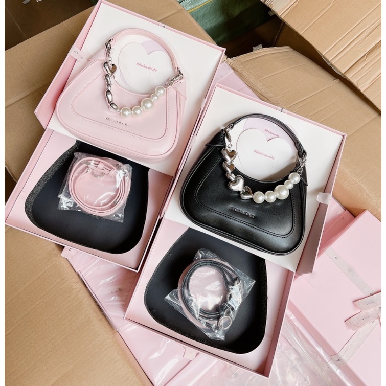 Túi xách Nữ Cầm Tay Day Ngọc Tim Full Box Siêu Xinh