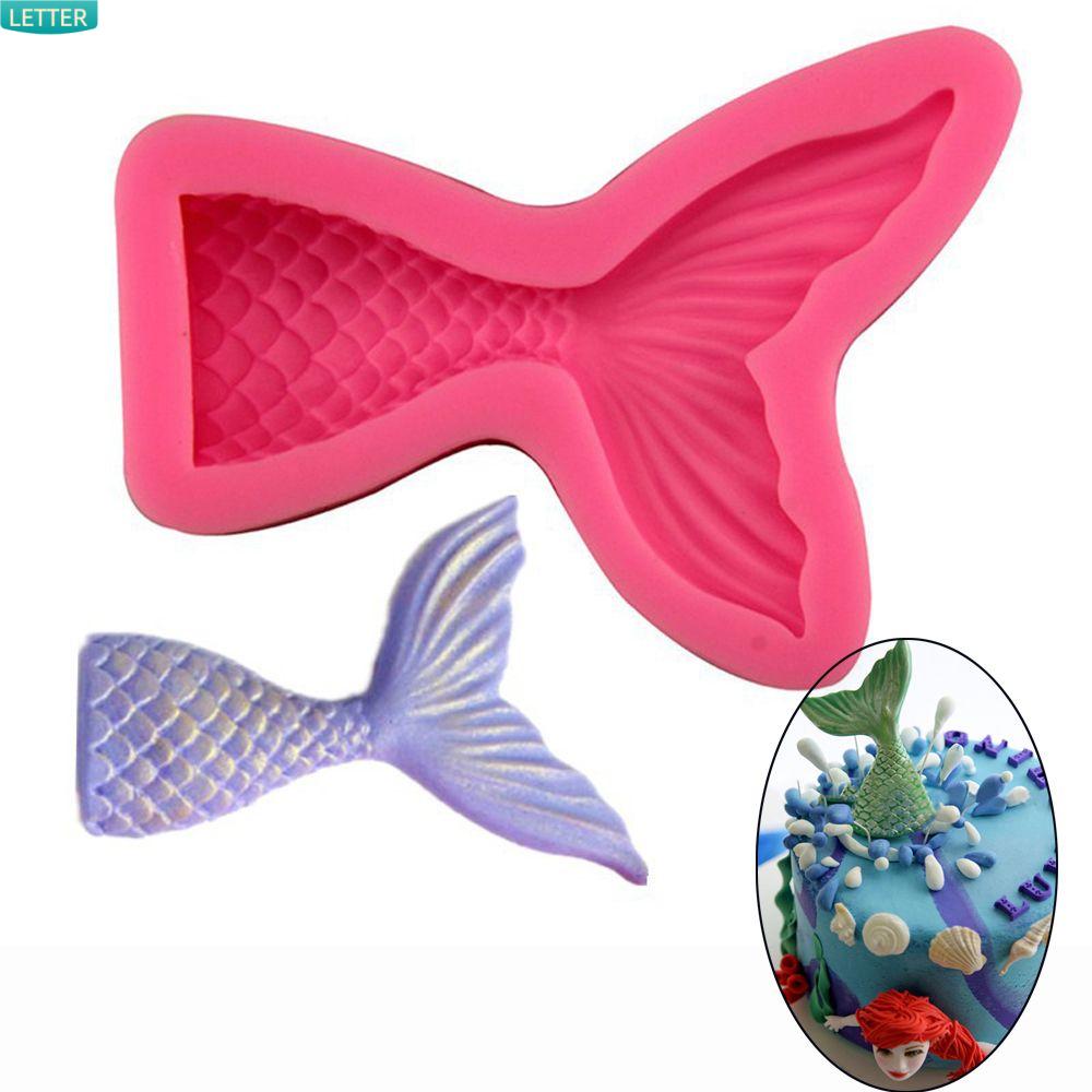 Khuôn Silicone Tạo Hình Đuôi Cá 3D Trang Trí Bánh DIY