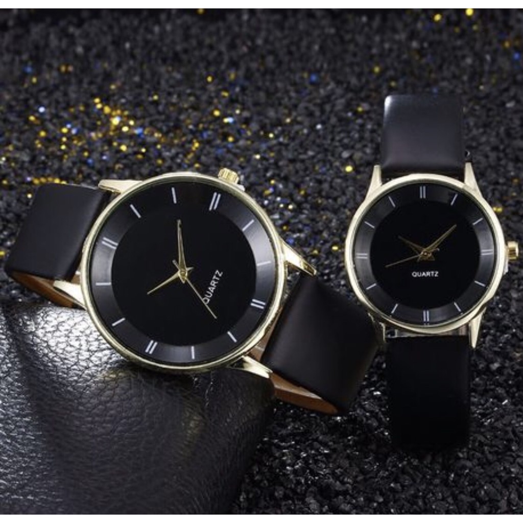 [SỈ] ĐỒNG HỒ CẶP ĐÔI NAM NỮ DÂY DA QUART VIỀN VÀNG ROYAL THỜI TRANG SIÊU ĐẸP