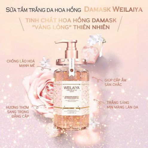Sữa hương nước hoa tủy mật hoa hồng Damask Weilaiya - PINK NATURAL BEAUTY | BigBuy360 - bigbuy360.vn