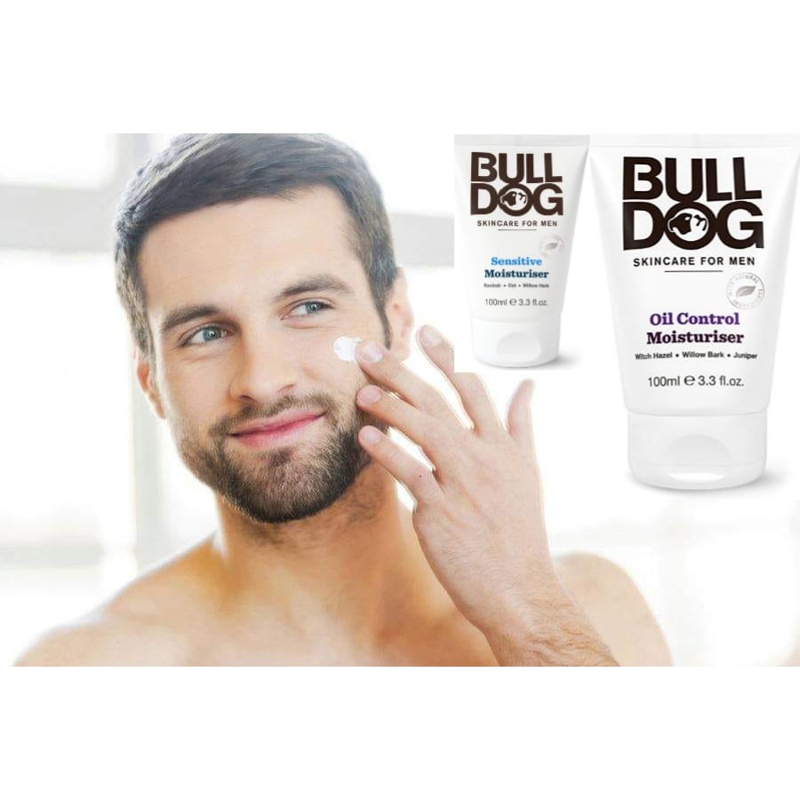 Dưỡng ẩm và kiềm dầu cho nam BullDog Moisturiser 100ml - dành cho DA DẦU và DA NHẠY CẢM