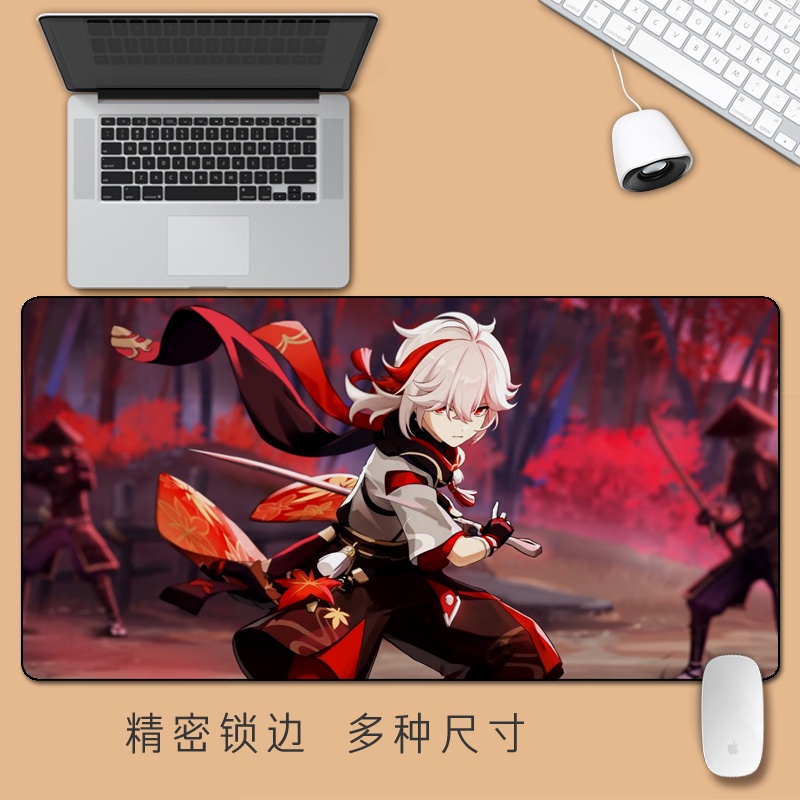 Miếng lót chuột cao su chống trượt/nước in Genshin Impact Raiden Shogun Zhongli Wendy Gan Yu Di Lukc Yae Miko Kokomi