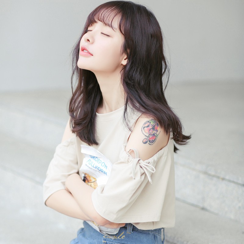 Áo phông trơn hở vai