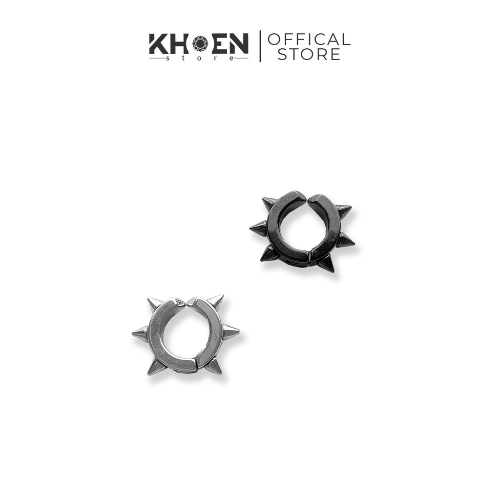 (1 Chiếc) Khuyên tai tròn gai dạng kẹp (không xỏ) - thép không gỉ - Khoen Store