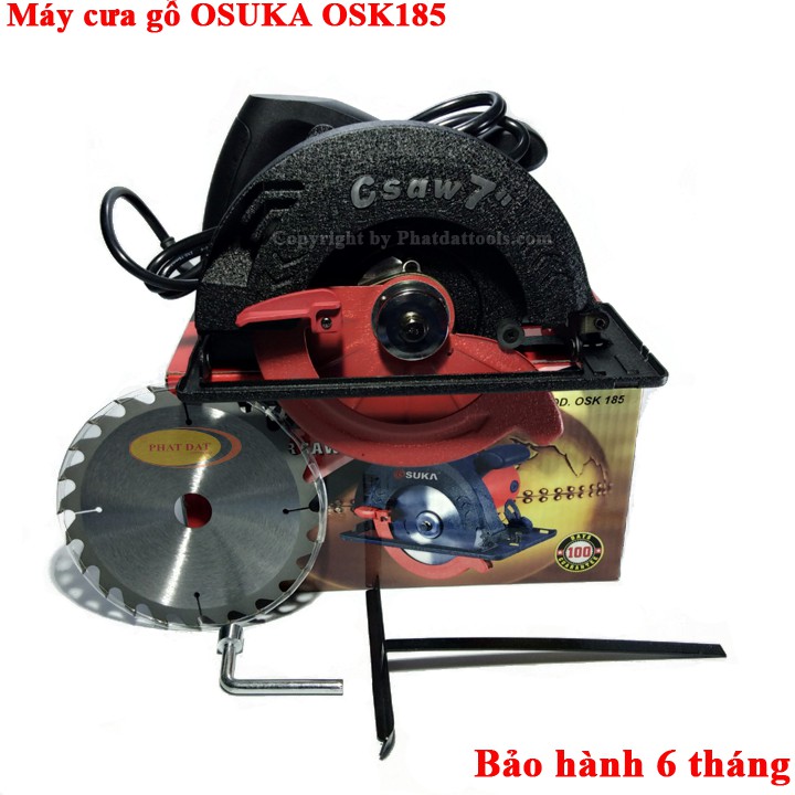 Máy Cưa Xẻ Gỗ,Cốp Pha Cầm Tay OSUKA 1200W-Máy Cưa Đĩa Công Suất Lớn-Hàng Chính Hãng-Tặng kèm lưỡi cưa gỗ D185